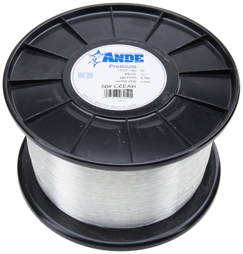Ande A1-30C Premium Monofilament, 1-Pound Spool, 30-Pound Test, Clear Finish